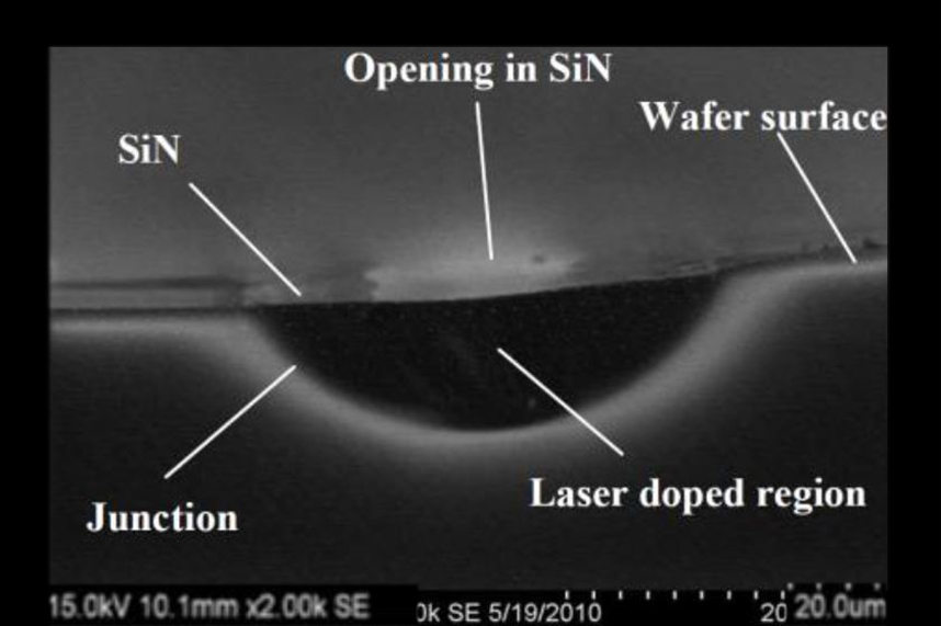 Image - Locally laser doped region of silicon