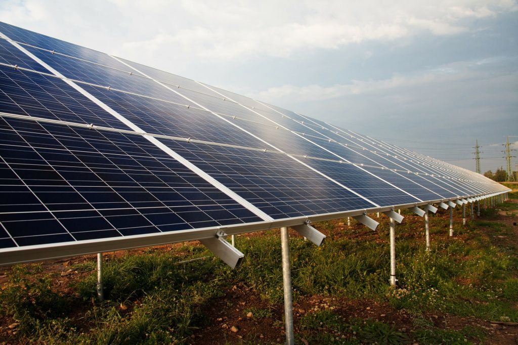 Solar panels reducing environmental impact in the renewable energy industry
