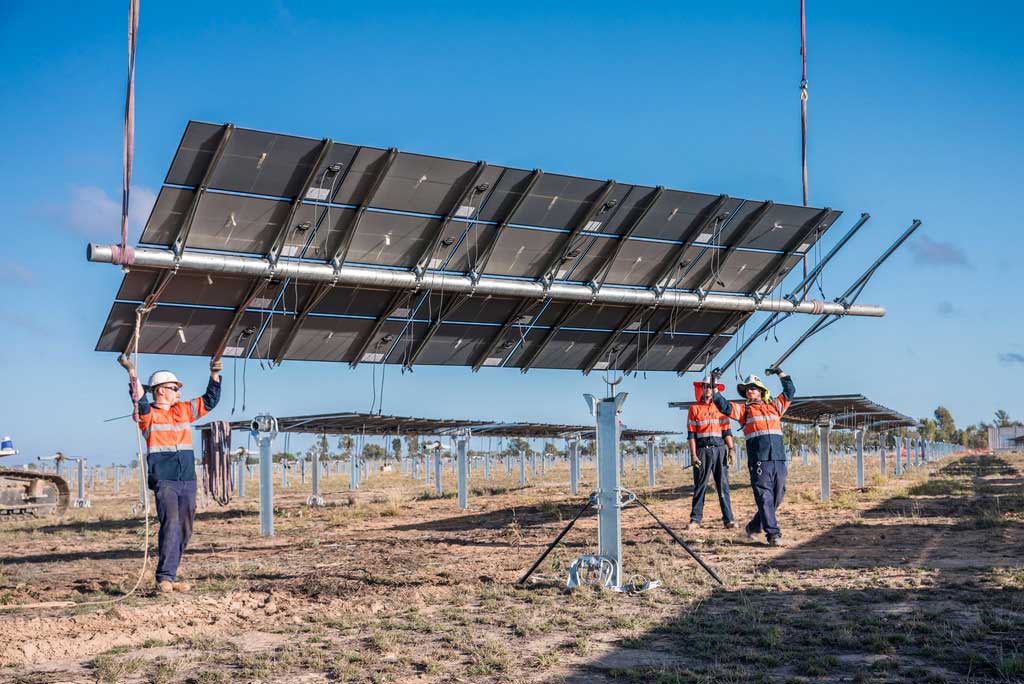 Image - Kidston Solar Farm panels being installed