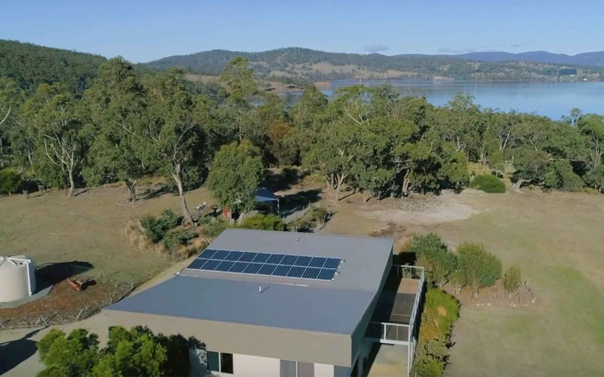 Image - Arial view of the Bruny Island Consumer Energy Systems Providing Cost-Effective Grid Support project