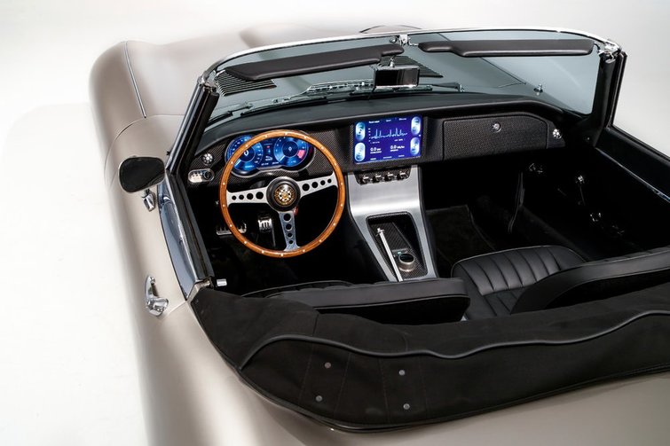 Arial view of the classic electric vehicle interior