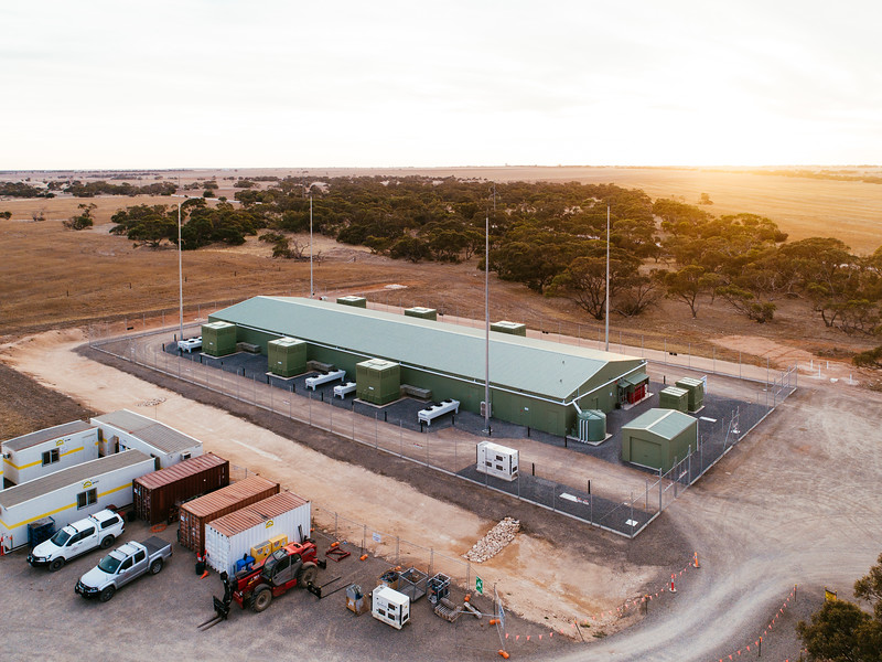 Arial view of the battery storage site in South Australia