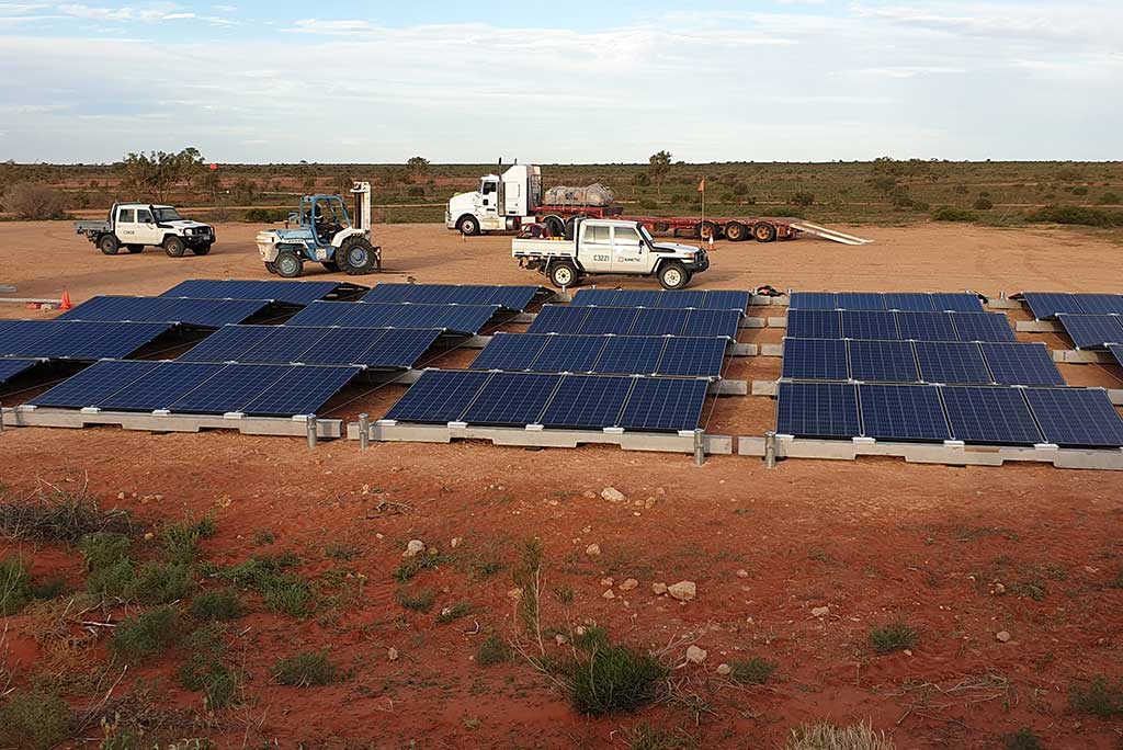 Image - Solar panels being setup