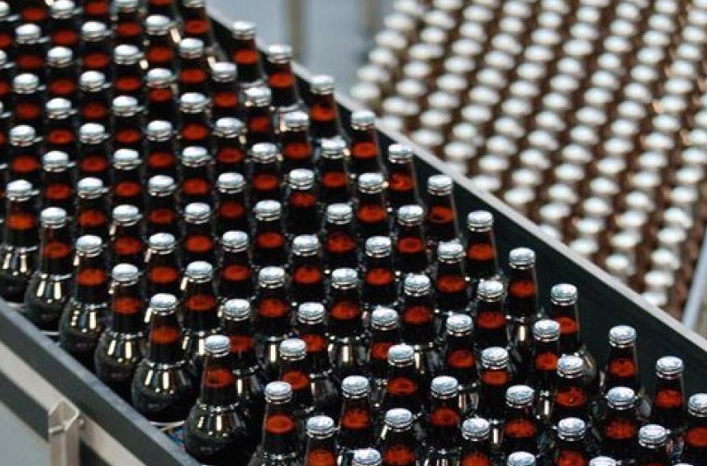 Bottle production on the assembly line