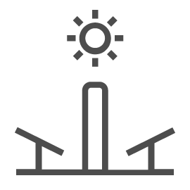 Concentrated solar thermal icon