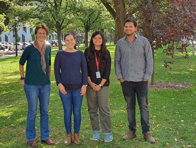 ANU's team - (from left to right) Prof. Kylie Catchpole, Dr. Fiona Beck, Ms Astha Sharma and Dr. Siva Karuturi