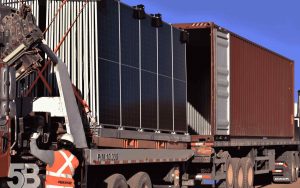 5B Maverick solar PV systems being transported by truck
