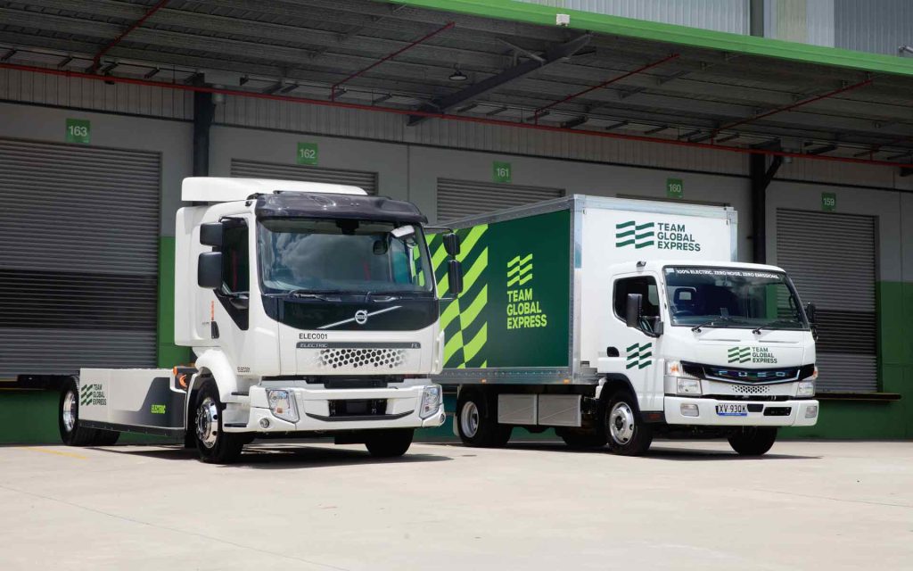 Team Global Express trucks - Future Vehicle Electrification Project