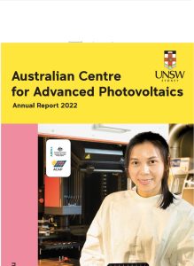 Aust Centre for Advanced Photovoltaics Annual Report 2022 Cover