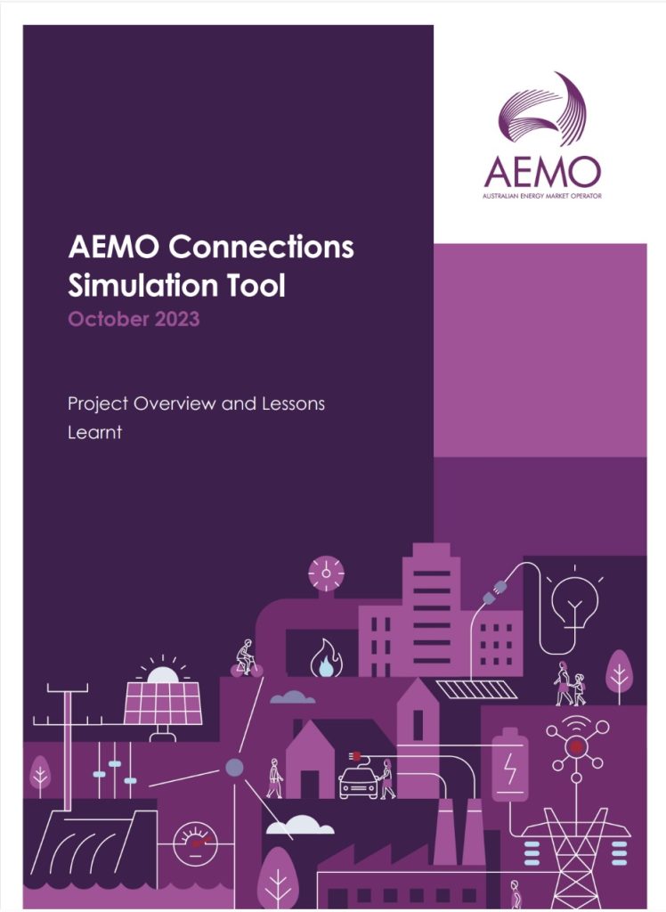AEMO - Connections tool - Project overview and lessons learnt report - cover