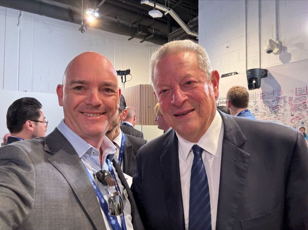 ARENA CEO Darren Miller with former US Vice President Al Gore