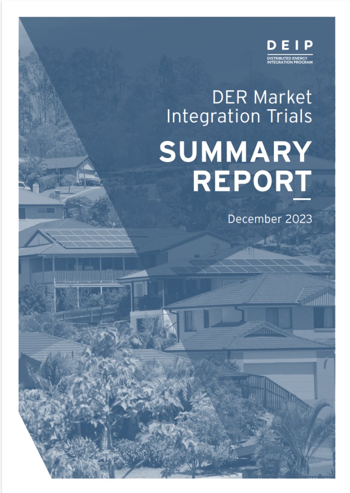 DEIP - DER Market Integration Trials - Summary Report - Cover