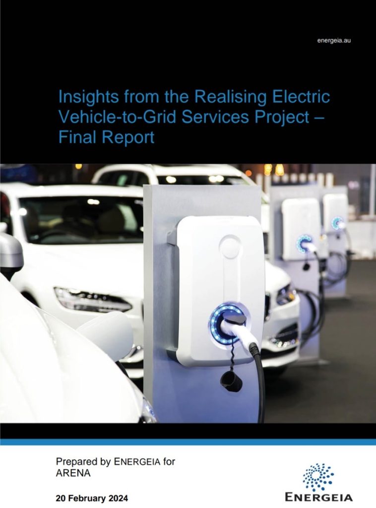 ARENA - Vehicle to Grid - Insights Final Report - Cover