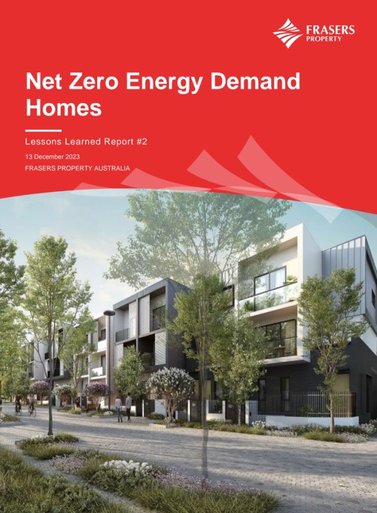 Frasers Property – Net Zero Energy Demand Homes - Lessons Learned Report 2 - Cover