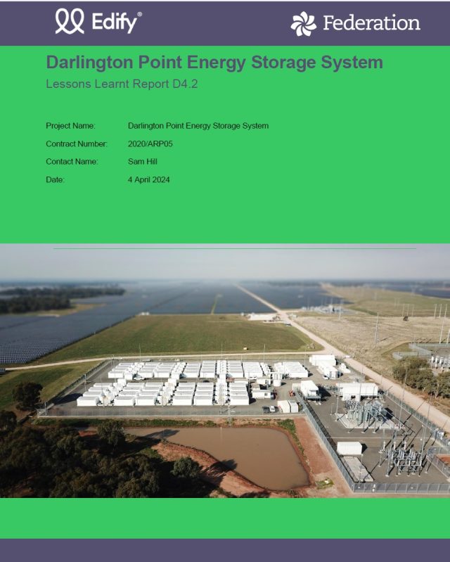 Edify Energy Darlington Point Energy Storage System Lessons Learnt